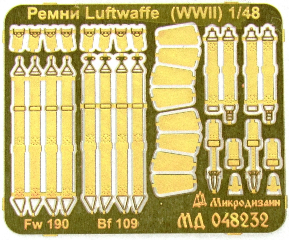 Микродизайн Ремни Luftwaffe (Вторая мировая), 1/48, Фототравление  #1