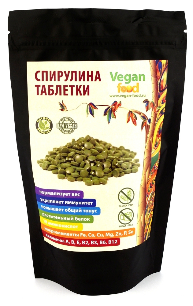 Спирулина таблетки Vegan Food, 200 г #1