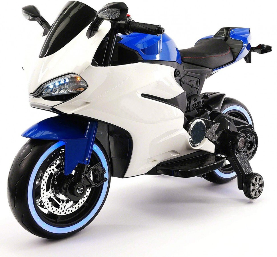 Детский электромотоцикл Ducati 12V - FT-1628-BLUE-WHITE #1