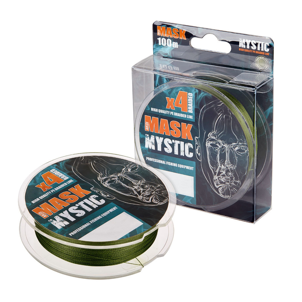 Леска плетёная AKKOI Mask Mystic  X4-100 (deep green) d0,30mm #1