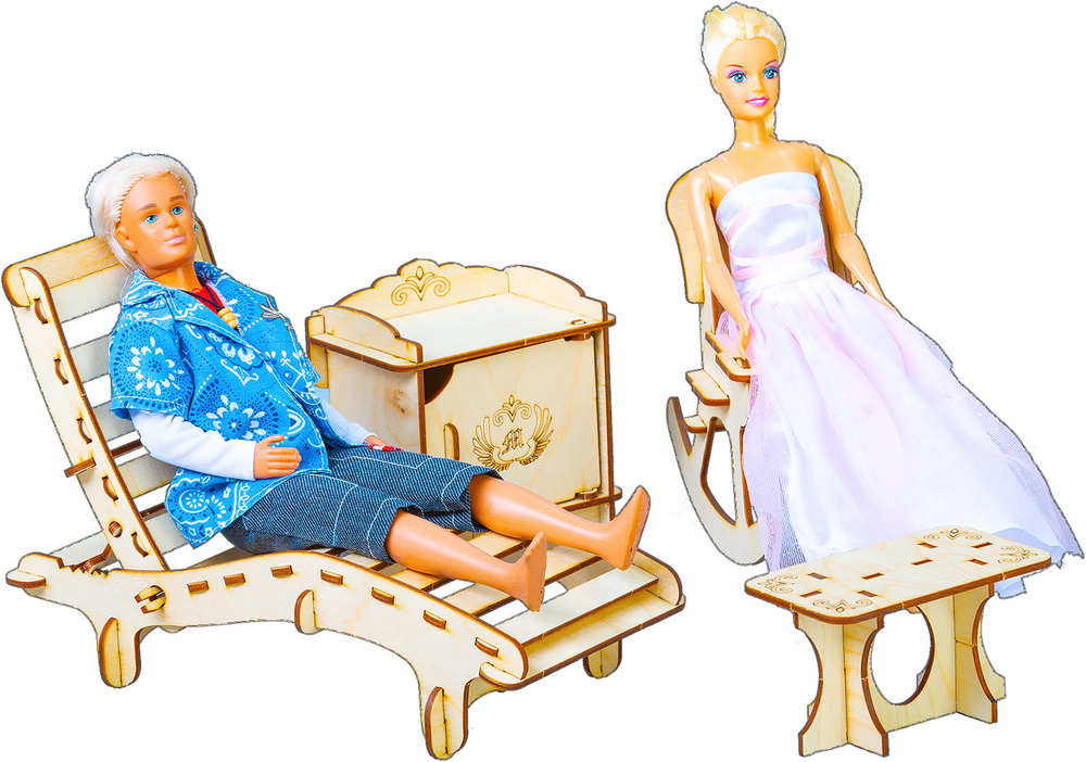 Мебель для Барби ECO-TOY "ОТДЫХ" для кукол до 30 см. #1