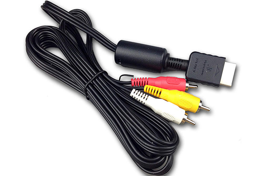 Компонентный кабель-переходник MyPads TA-120843 TV AV-3xRCA для Sony Playstation PS2/PS3 черный  #1