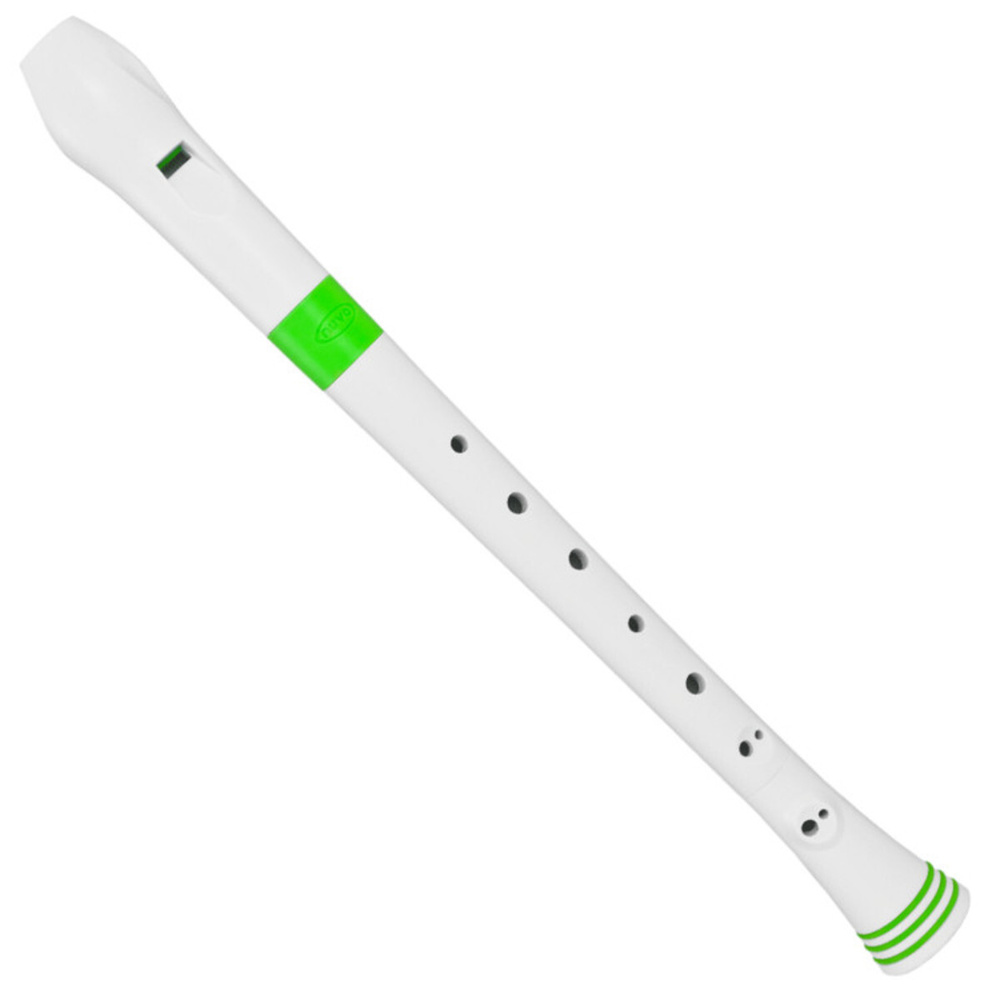 Блокфлейта сопрано NUVO Recorder White/Green немецкая система, с чехлом  #1