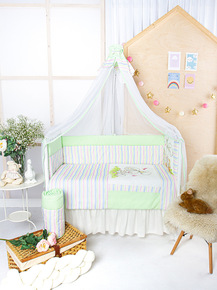 Комплект в кроватку для новорожденного Золотой Гусь Радужный комплект в кроватку для новорожденного с #1