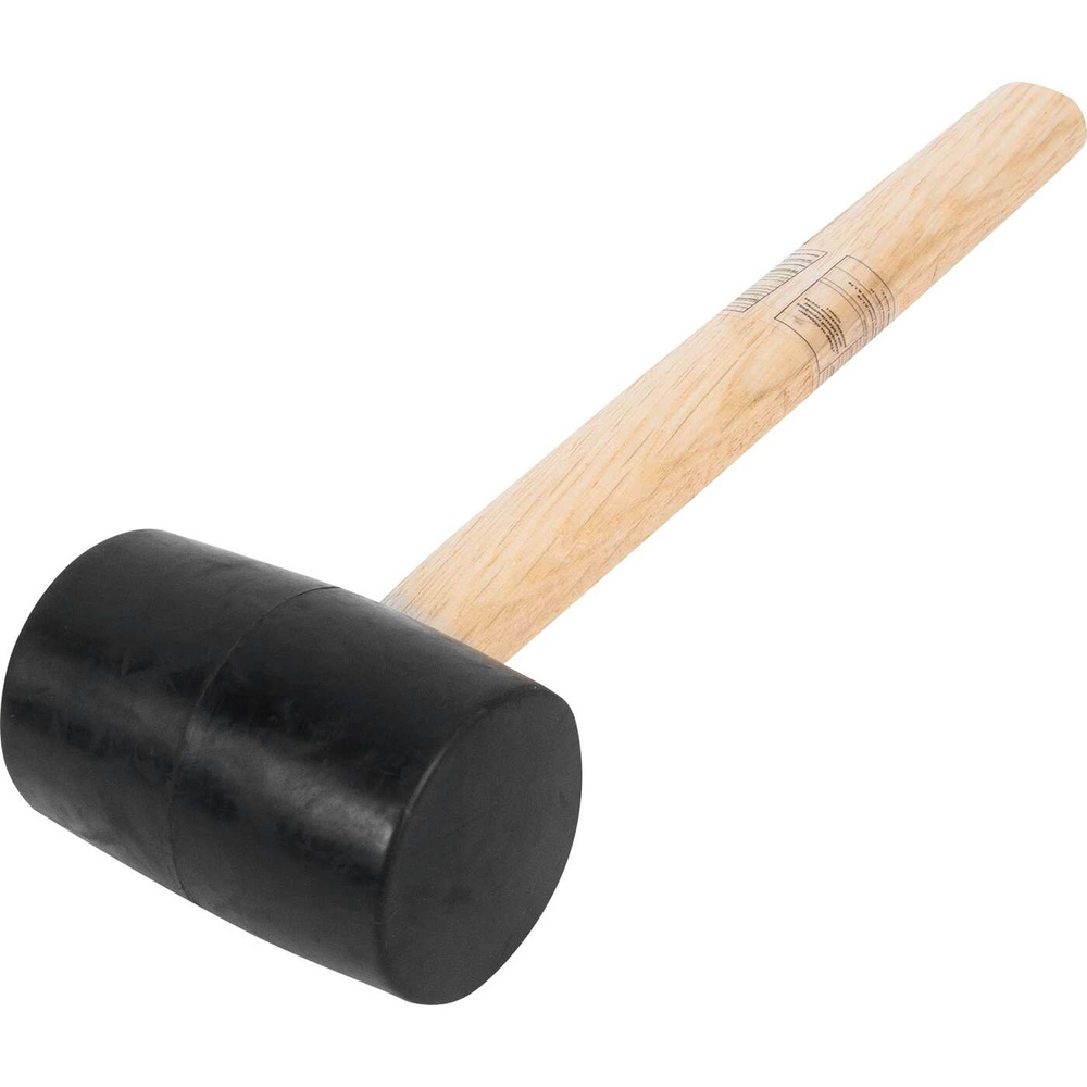 Киянка 220 г, чёрная резиновая, деревянная ручка #1