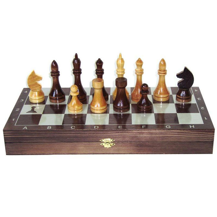 Шахматы гроссмейстерские деревянные с венге доской, рисунок золото 196-18. Уцененный товар  #1