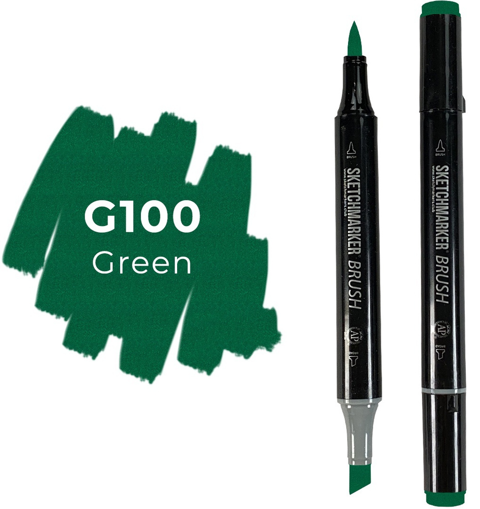 Двусторонний заправляемый маркер SKETCHMARKER Brush Pro на спиртовой основе для скетчинга, цвет: G100 #1