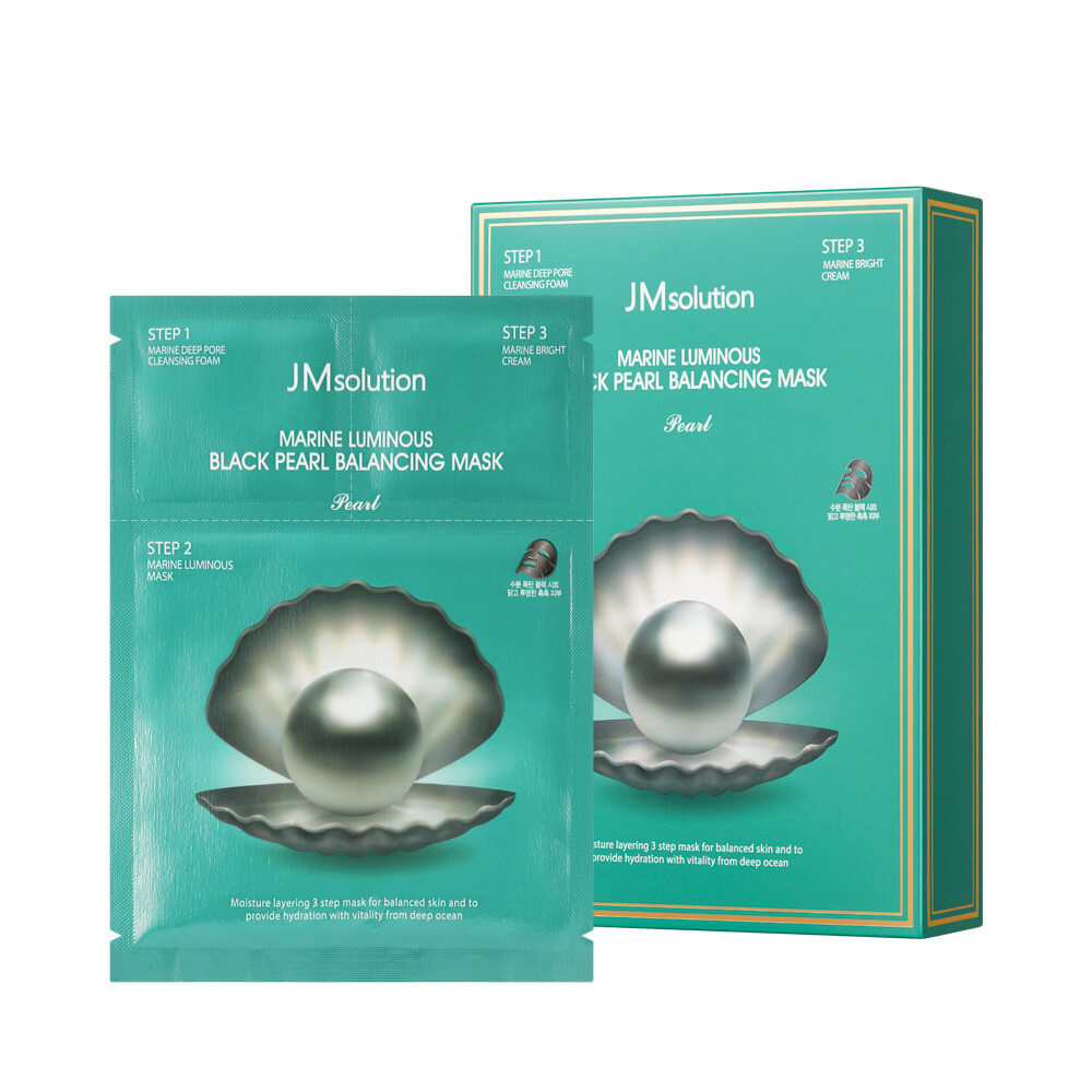 JMsolution Набор масок для сияния кожи с жемчугом MARINE LUMINOUS BLACK PEARL BALANCING MASK PEARL, 10 #1