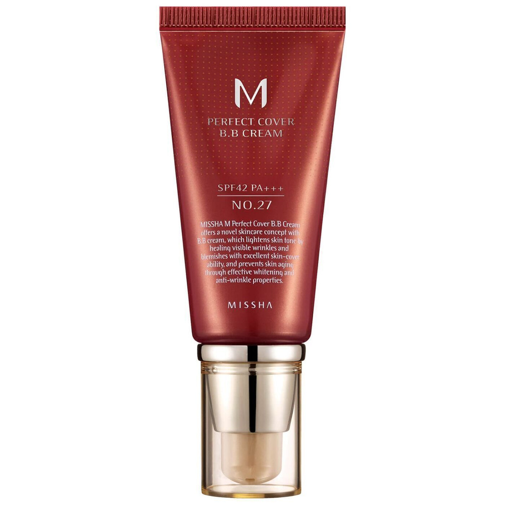 Тональный крем Missha M Perfect Cover BB Cream SPF42/PA+++ c идеальным покрытием для смуглой кожи, 50 #1