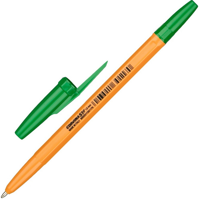 Ручка шариковая CORVINA 51 Vintage зеленый 1,0мм Италия - 8 шт #1