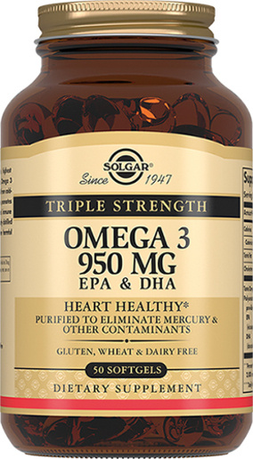 Solgar, Omega 3 "Омега-3", 950 мг, 50 капсул #1