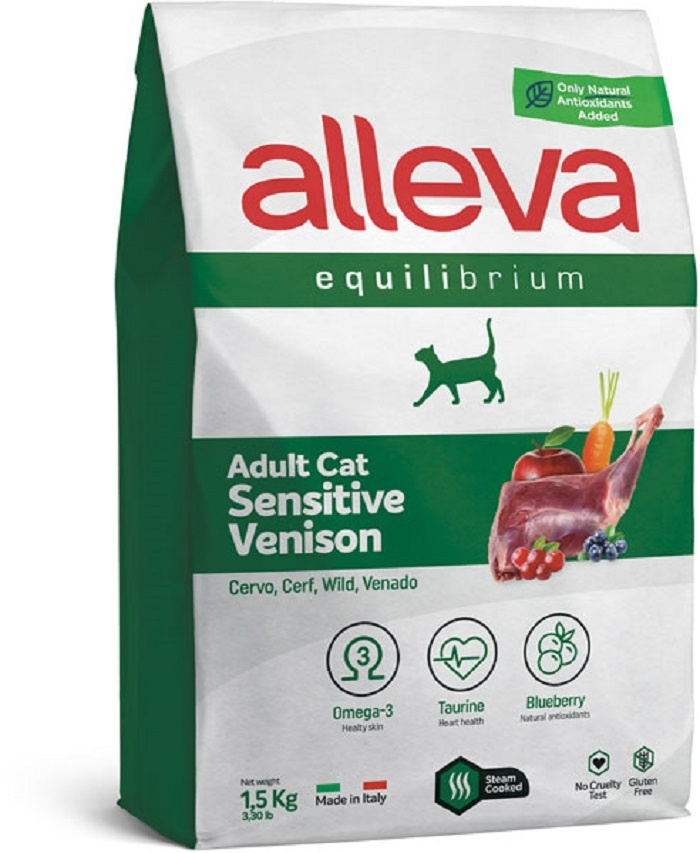 Сухой корм ALLEVA Equilibrium Cat Adult Sensitive Venison для взрослых кошек с кроликом 1,5 кг  #1