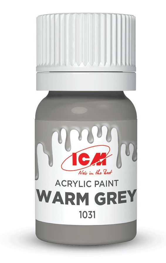 ICM Краска акриловая, Теплый серый (Warm Grey), 12 мл, C1031 #1