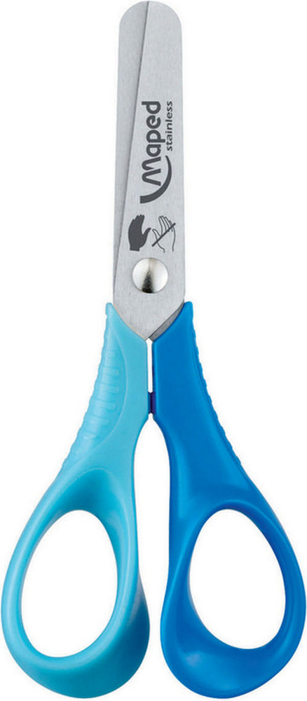 Ножницы для левшей MAPED VIVO Reflex3D 12см, детские, эргономичные симметричные кольца, синий  #1