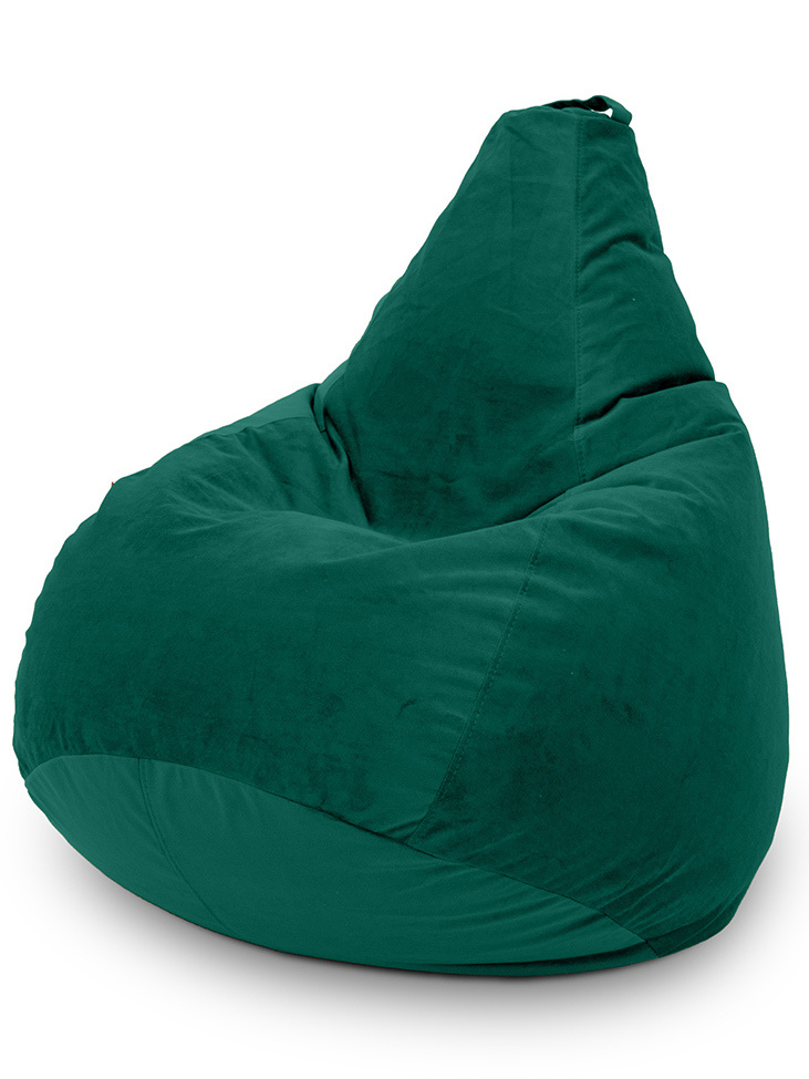 Бескаркасный кресло мешок BOSS VELUTTO Emerald Зеленый XXL Puff Spb #1