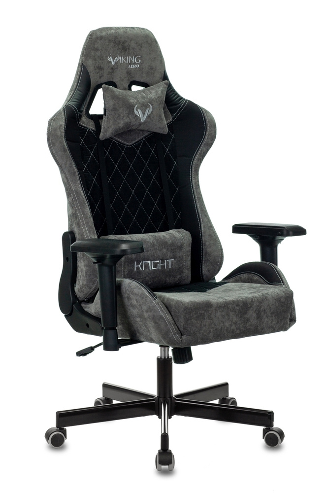 Кресло игровое Zombie VIKING 7 KNIGHT B FABRIC черный текстиль/эко.кожа крестовина металл  #1