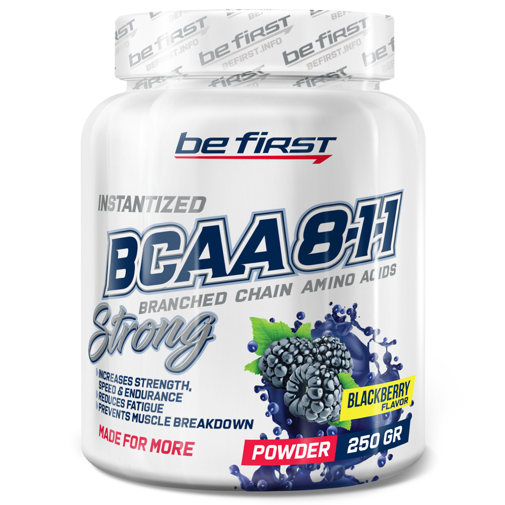 Аминокислоты БЦАА порошок Be First BCAA 8:1:1 Instantized Powder 250 гр, ежевика  #1