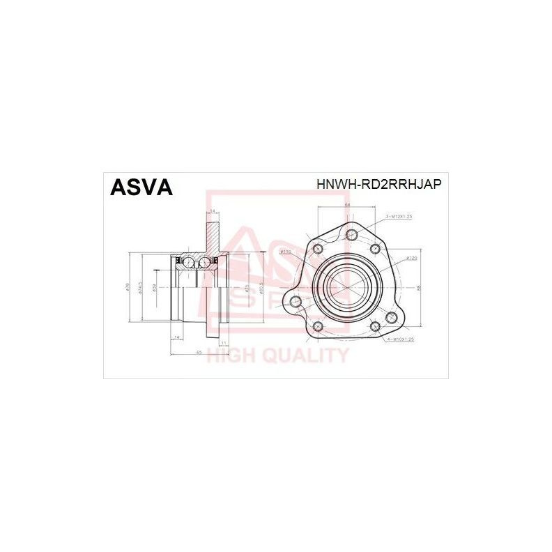 ПОДШИПНИК ЗАДНЕЙ ПРАВОЙ СТУПИЦЫ HONDA CR-V RD1 1995-2002HONDA CR-V RD2 1995-2002 0382-RD2RRHJAP42200-S10-018 #1