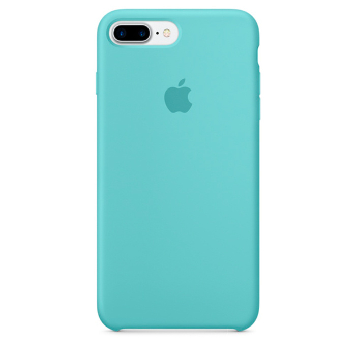 Силиконовый чехол для смартфона Silicone Case на iPhone 8 Plus / Айфон 8 Плюс с логотипом, бирюзовый #1