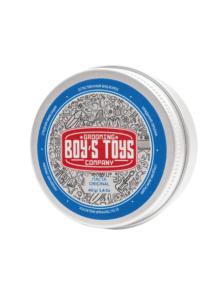 Boy's Toys Паста Original для укладки волос средней фиксации с низким уровнем блеска, 40 мл  #1