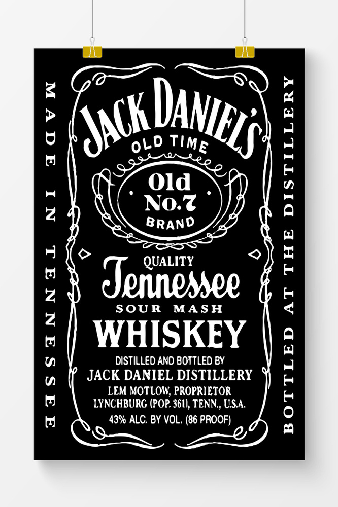 Постер на кухню Postermarkt Jack Daniel's, 40х50 см, в тубусе #1