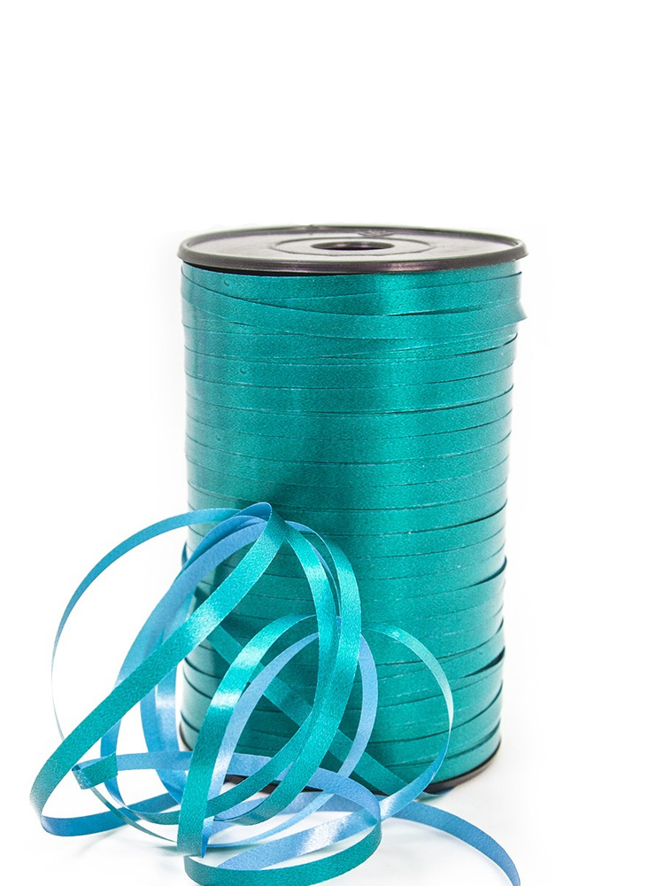 Лента упаковочная декоративная полипропиленовая Riota морская волна/голубой, 0,5 см х 500 м  #1
