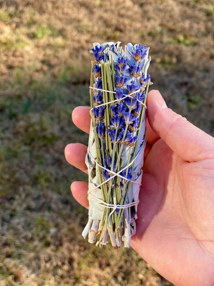 Благовоние Белый Калифорнийский Шалфей + Лаванда ( White Sage + Lavander ) Скрутка для очищения  #1