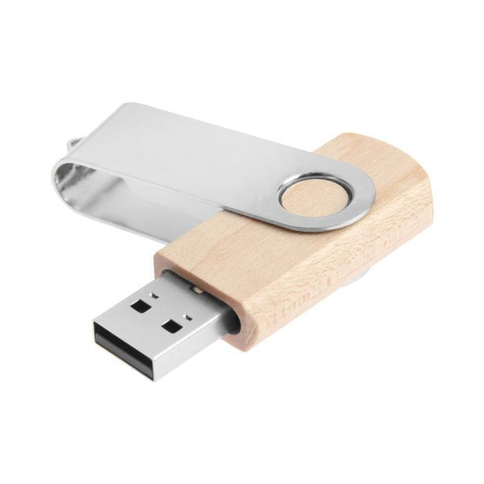 Флешка E 788, 32 ГБ, USB2.0, чт до 25 Мб/с, зап до 15 Мб/с, деревянная  #1