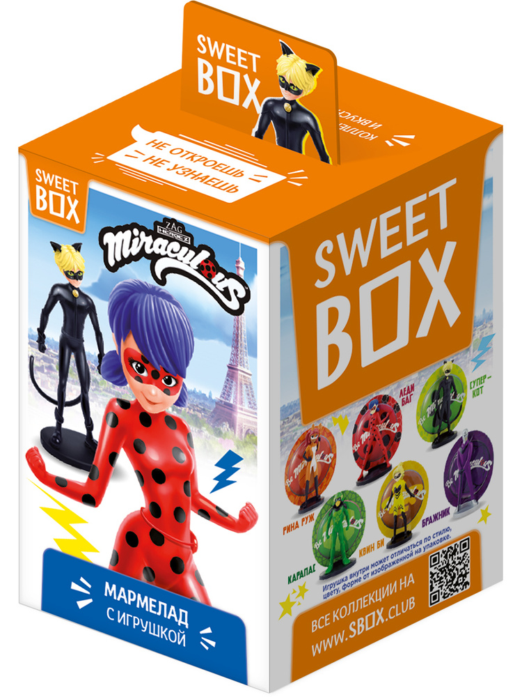 Sweet Box Конфитейд СВИТБОКС ЛЕДИ БАГ Miraculous Мармелад с игрушкой в коробочке, 10г (штука)  #1
