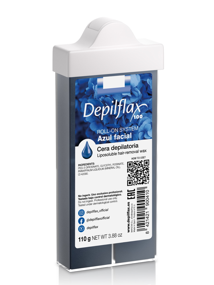 DEPILFLAX100 Воск для депиляции азуленовый/blue Facial для лица 110 г  #1