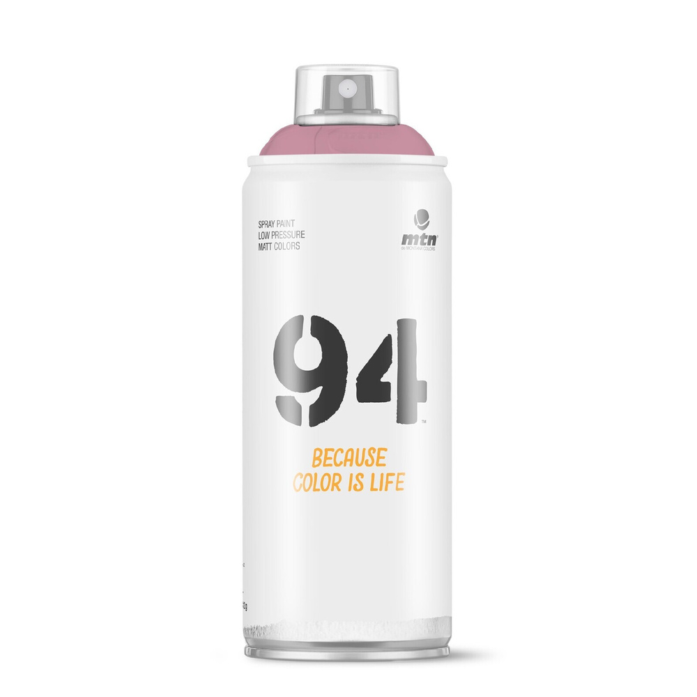 Краска аэрозольная матовая MTN 94 для граффити RV-087 Stereo Pink светлый розово-фиолетовый, 400 мл  #1