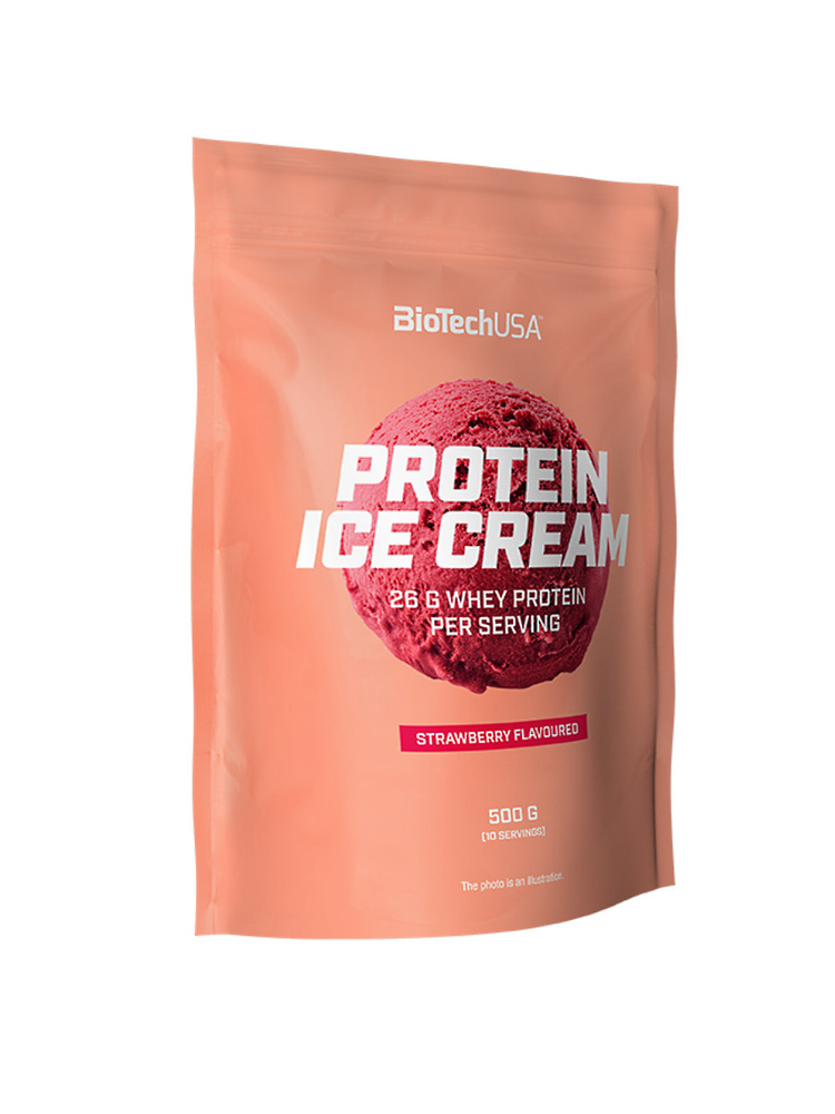 Протеиновое мороженное (смесь) BiotechUSA Protein ice Cream 500 г клубника  #1