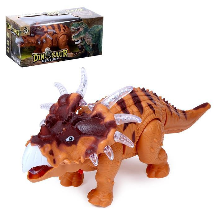 Динозавр "Трицератопс", работает от батареек, световые и звуковые эффекты  #1
