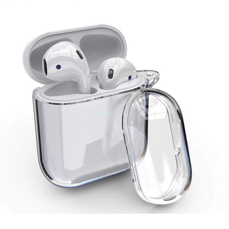 Прозрачный силиконовый чехол KRISTANAM для наушников Apple AirPods 2 / чехол для apple airpods 2 / кейс #1