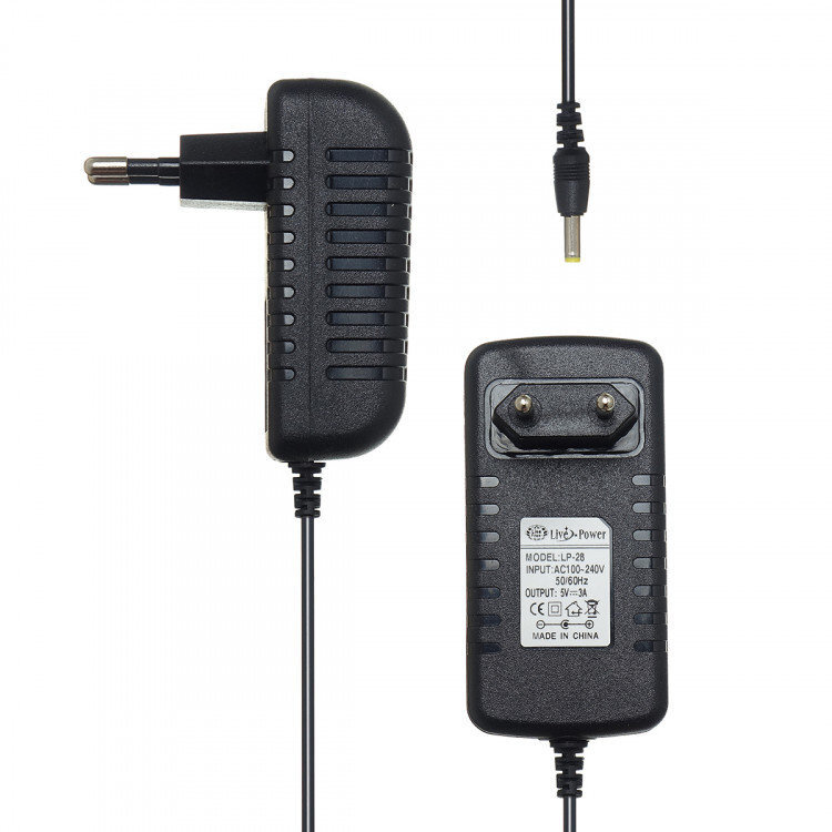 Блок питания Live Power 5V 3A штекер 4.0mm/ 1.7 mm для тв приставок ...