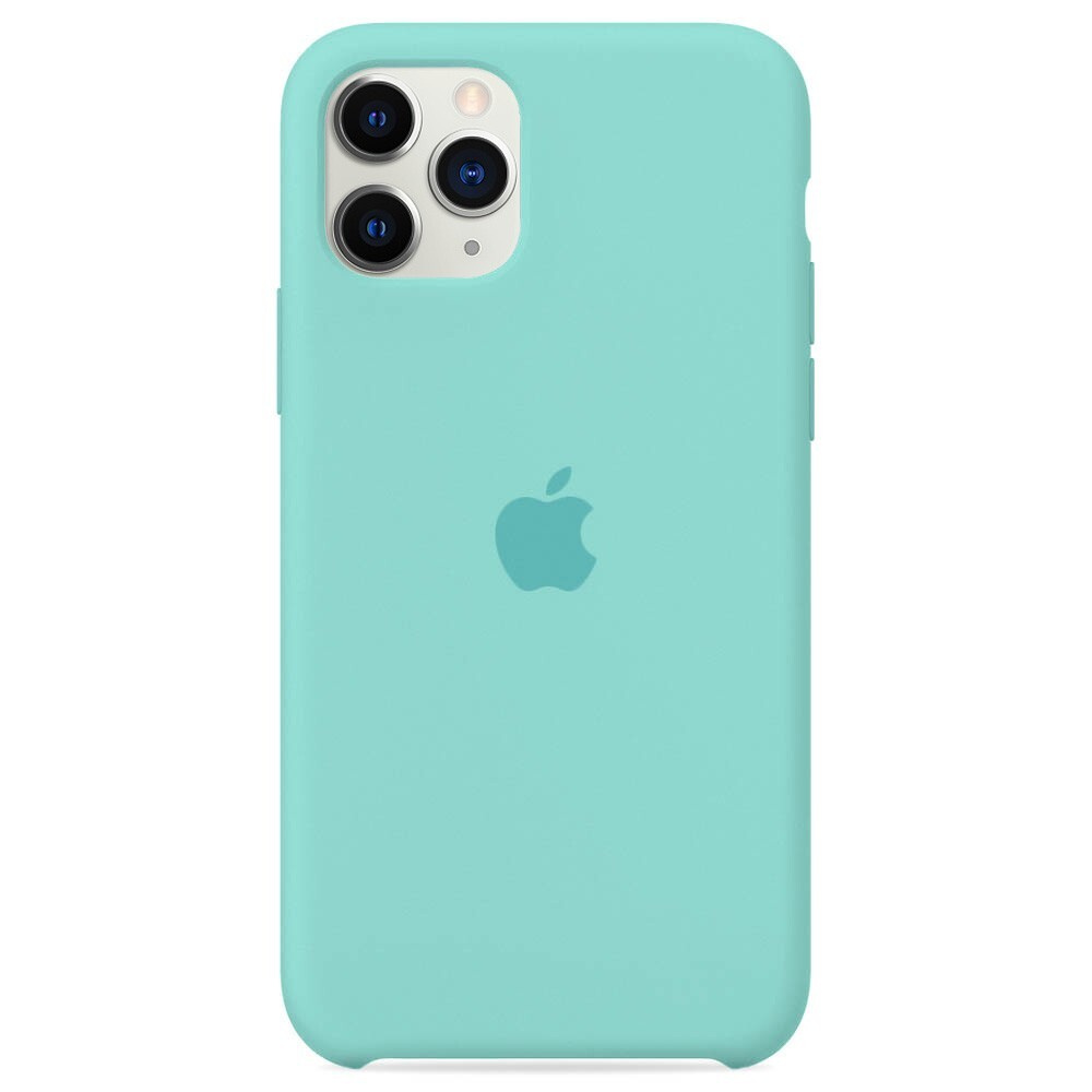 Силиконовый чехол для смартфона Silicone Case на iPhone 11 PRO / Айфон 11 ПРО с логотипом, бирюзовый #1