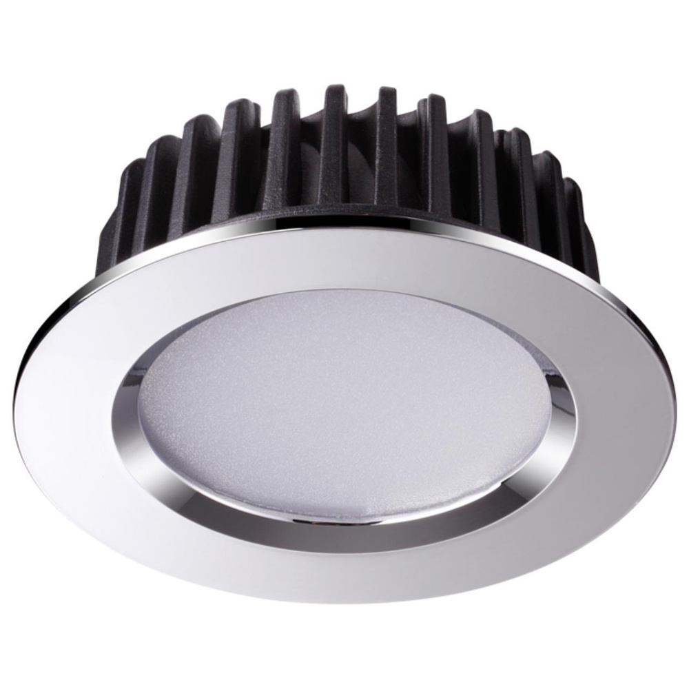 NOVOTECH 357601 SPOT NT18 228 хром Встраиваемый светильник IP44 LED 3000K 10W 100-265V DRUM  #1