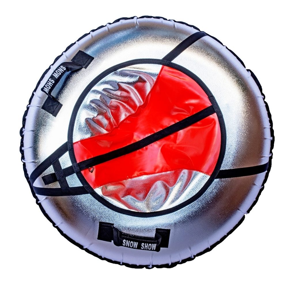 Санки надувные Тюбинг RT NEO 7317 красно-серый металлик + автокамера, диаметр 105 см  #1