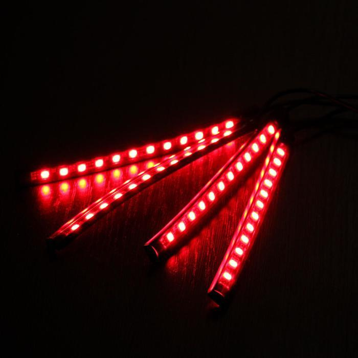Подсветка салона 9 LED-5050, 21 х 11 см, пульт, светомузыка, мультисвет RGB, в наборе 4 штуки  #1