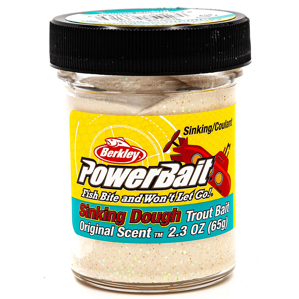 Форелевая паста BERKLEY PowerBait Original SCENT Sinking DOUGH 65 гр (цв. Белый) / Паста Беркли / Рыбалка #1