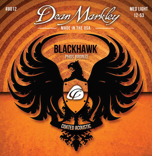 Комплект струн для акустической гитары, с покрытием, 12-53, Blackhawk Pure Bronze Dean Markley DM8012 #1