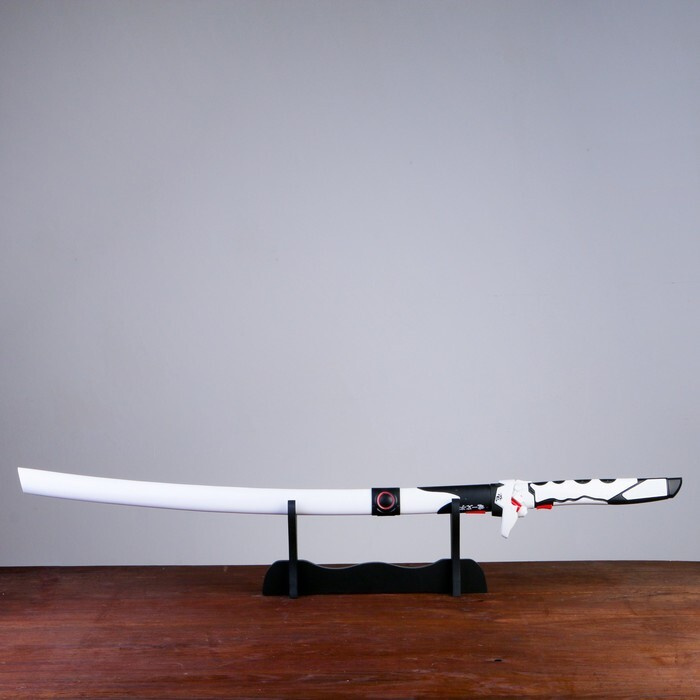 Сув. изделие Катана на подставке, белая в стиле Аниме, 104см, клинок 68см  #1