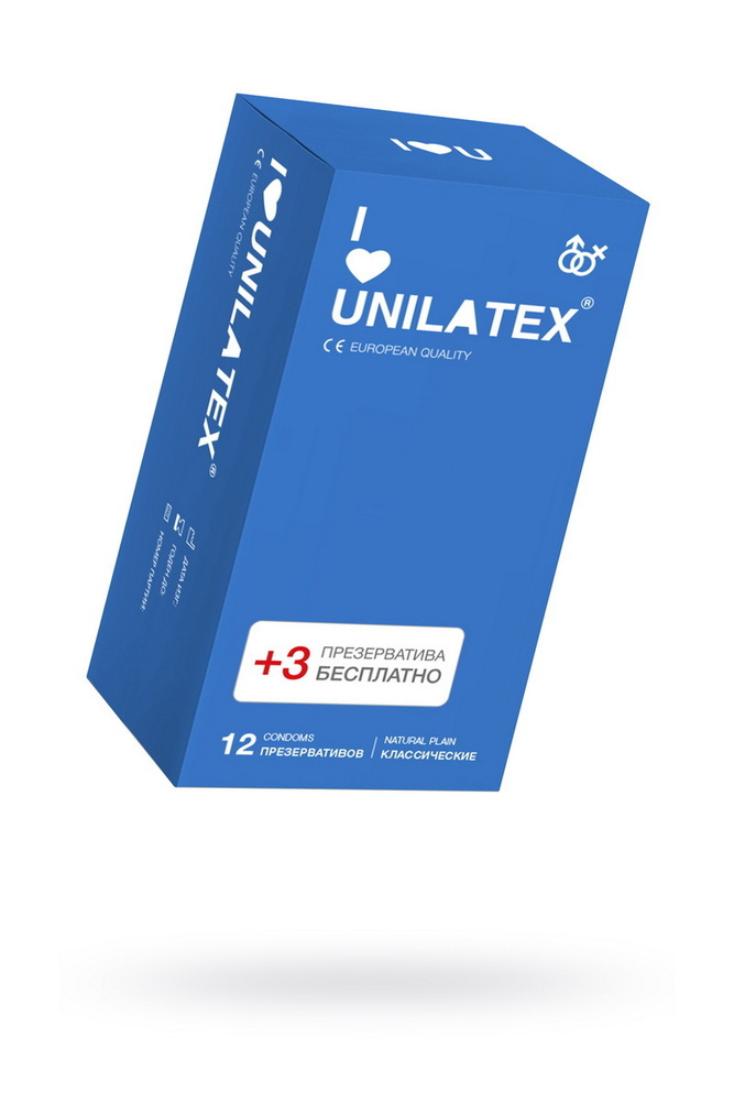 Unilatex презервативы Natural Plain №12+3 гладкие классические - купить ...
