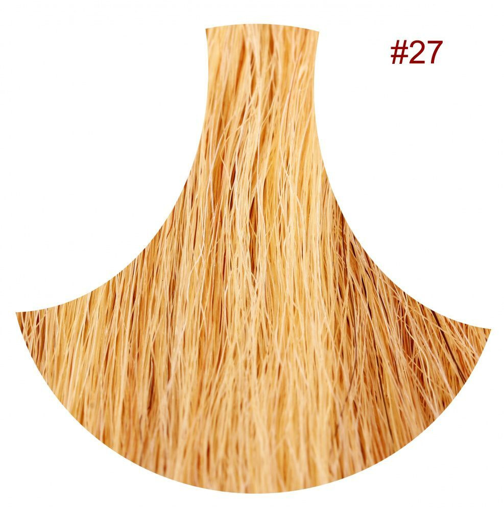 Искусственные волосы на клипсах 27, 70-75 см 7 прядей (Очень светлый медный блонд)  #1