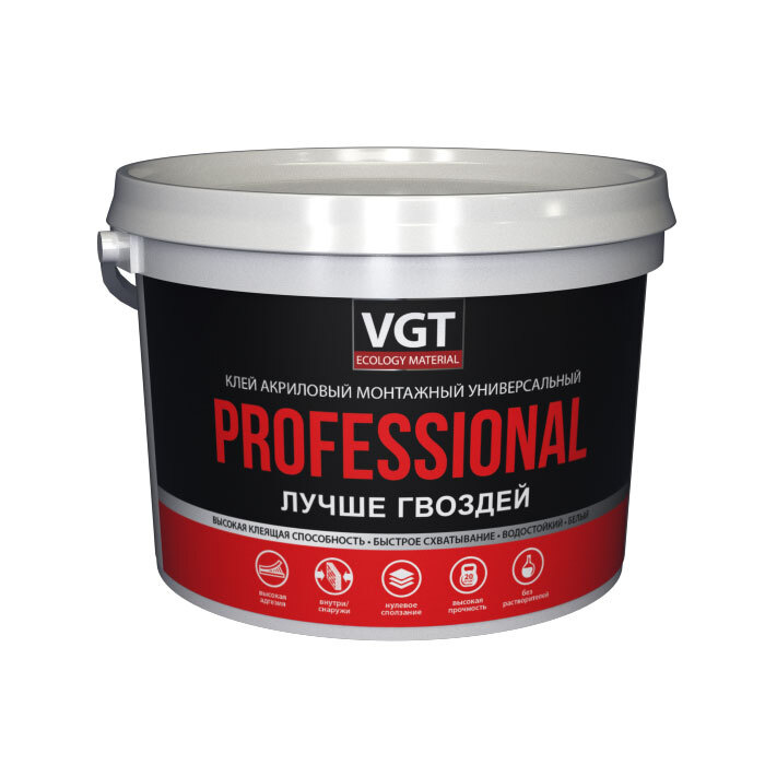 Клей ремонтно-монтажный универсальный белый PROFESSIONAL VGT 3 кг  #1