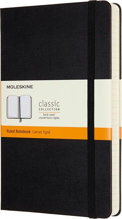 Записная книжка в линейку Moleskine Expanded Large, А5, клеевой, полиуретан, 400 л, черный  #1
