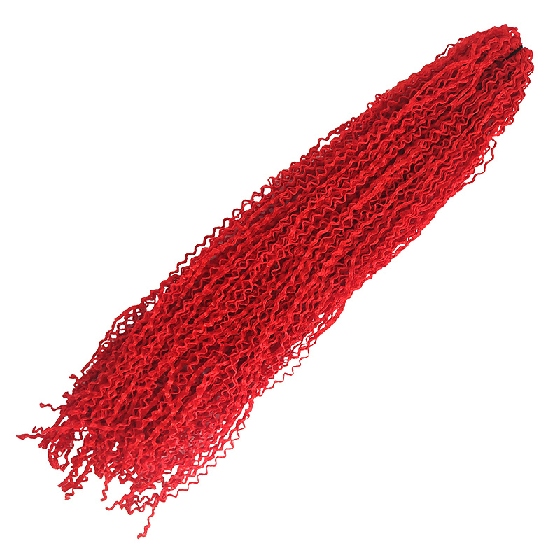 Канекалон Зизи, косички гофре, волосы для наращивания, афрокудри, 160 см цвет красный  #1
