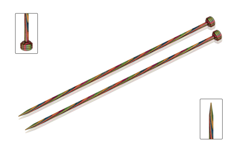 Спицы для вязания Knit Pro прямые, деревянные Symfonie 35см, 3,75мм, арт.20216  #1