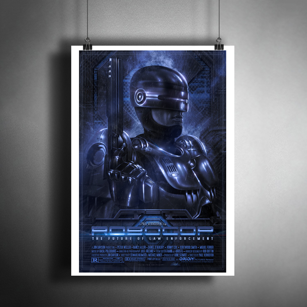 Постер плакат для интерьера "Фильм Пола Верховена: Робокоп. RoboCop"/ Декор дома, офиса, комнаты A3 (297 #1
