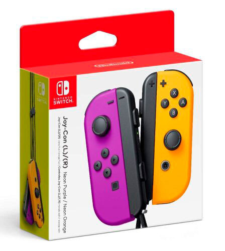 Геймпад Набор из двух беспроводных контроллеров Joy-Con Сontrollers, оранжевый, фиолетовый  #1